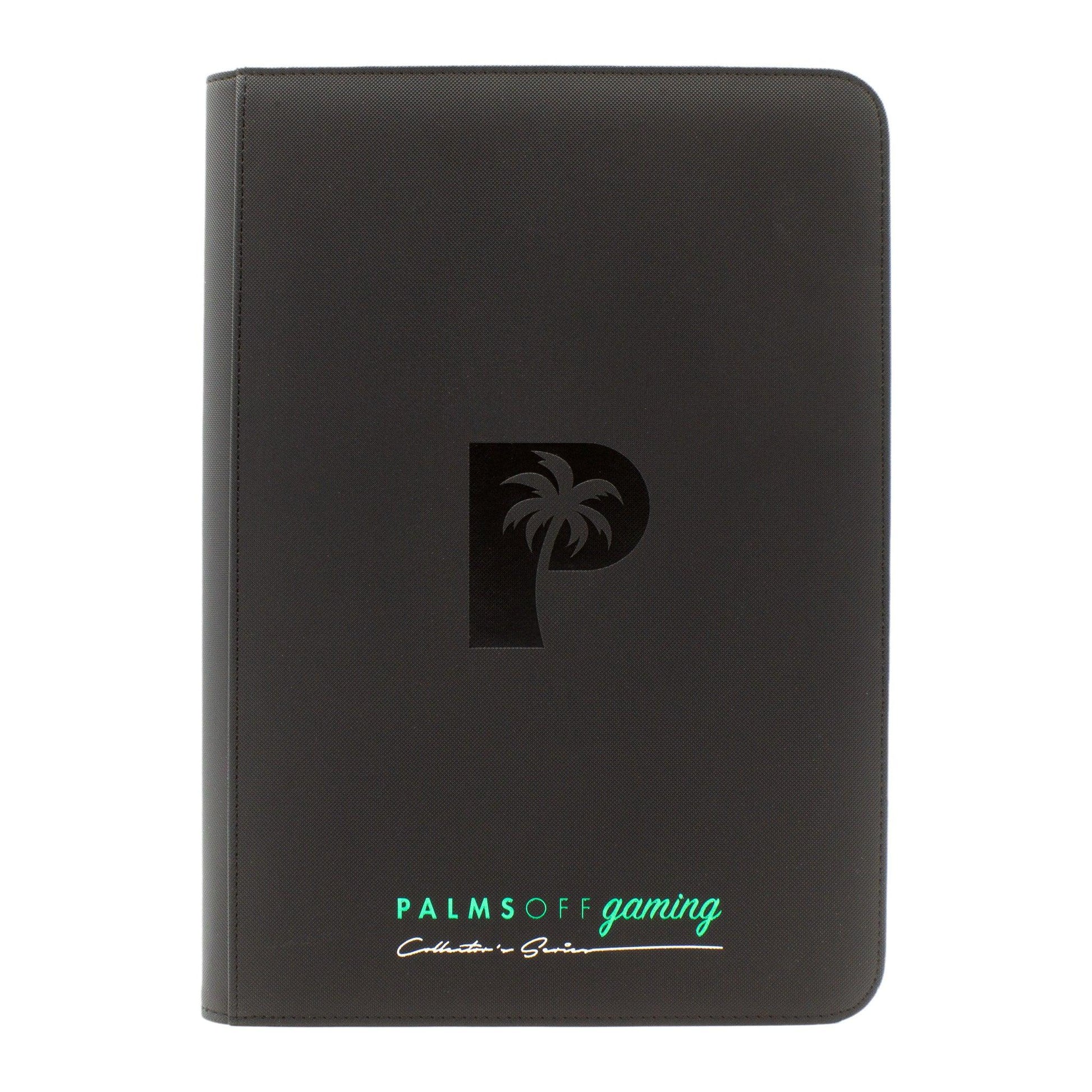 Palms Off Gaming – TOP LOADER Zip Binder – BLACK - Volution Cards and Collectables