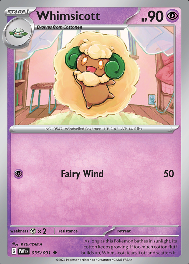 035/091 - Whimsicott - Paldean Fates